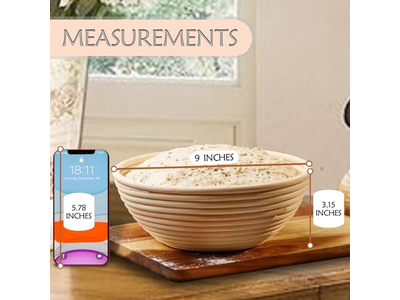 बैनेटन रोटी प्रूफिंग टोकरी खमीर रोटी प्रूफिंग टोकरी लाइनर के साथ