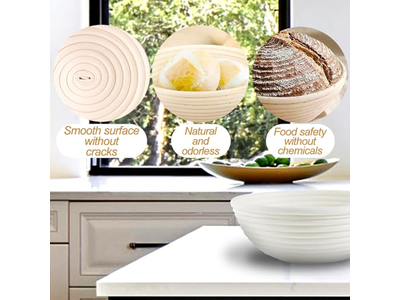 बैनेटन रोटी प्रूफिंग टोकरी खमीर रोटी प्रूफिंग टोकरी लाइनर के साथ