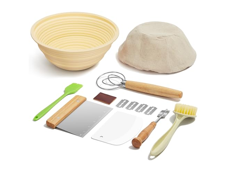 बैनेटन आयताकार गोल रोटी 10 इंच अंडाकार बास्केट विकर लाइन 7 टोकरियाँ