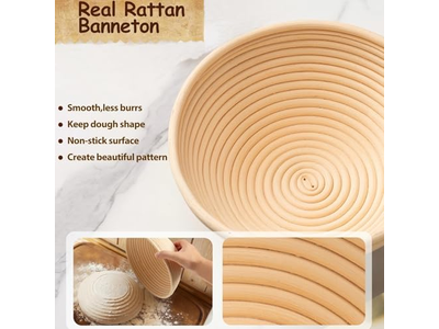 पेशेवर अंडाकार बैनेटन लाइनर सेट प्रीमियम रतन फ्रेम के साथ