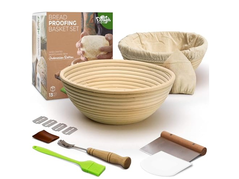 अंडाकार रतन रोटी किण्वन टोकरी बैनेटन प्रूफिंग 9 इंच गोल