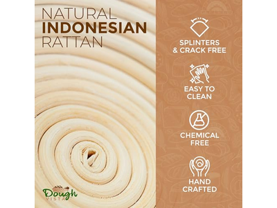 अंडाकार रतन रोटी किण्वन टोकरी बैनेटन प्रूफिंग 9 इंच गोल