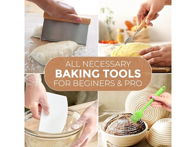 अंडाकार रतन रोटी किण्वन टोकरी बैनेटन प्रूफिंग 9 इंच गोल