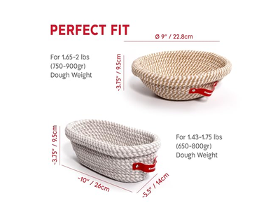 प्लास्टिक बैनेटन्स रोटी नो नीड बैनेटन बड़ा सिलिकॉन डीआईवाय लाइनर भूरा