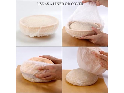 प्रूफिंग बास्केट लैम 13सेमी रोटी प्रूफिंग टोकरी लाइनर्स के साथ 9 इंच अंडाकार आयताकार
