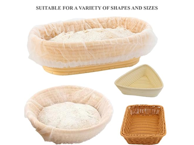प्रूफिंग बास्केट लैम 13सेमी रोटी प्रूफिंग टोकरी लाइनर्स के साथ 9 इंच अंडाकार आयताकार