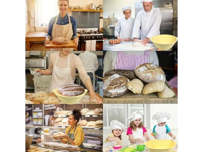 प्रूफिंग बास्केट लिनन 5इंच छोटा 10 इंच अंडाकार रोटी प्रूफिंग टोकरी ब्रेड बास्केट