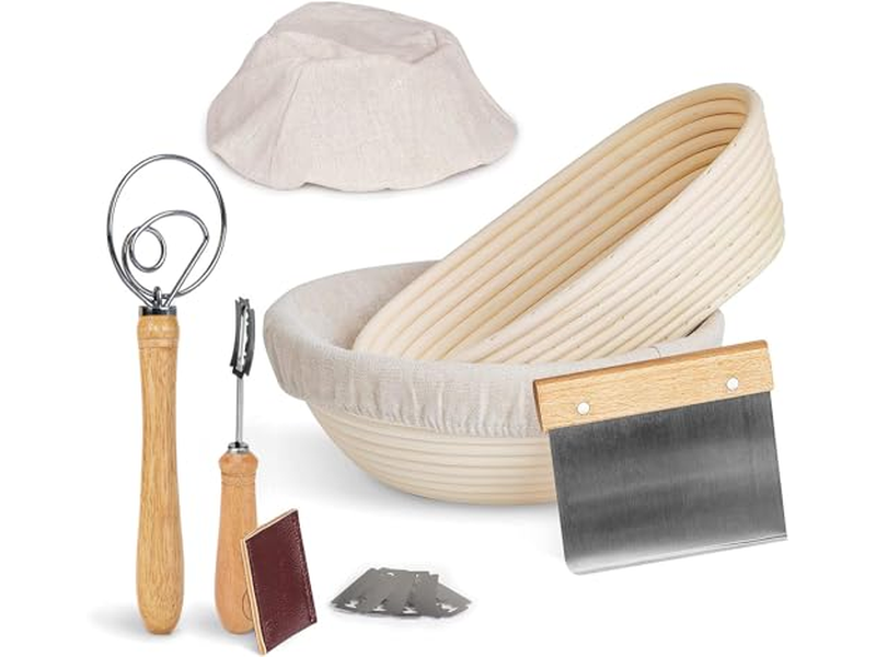 खमीर के लिए प्रोविंग टोकरियाँ रतन रोटी टोकरी डोम प्रूफिंग आटा के साथ