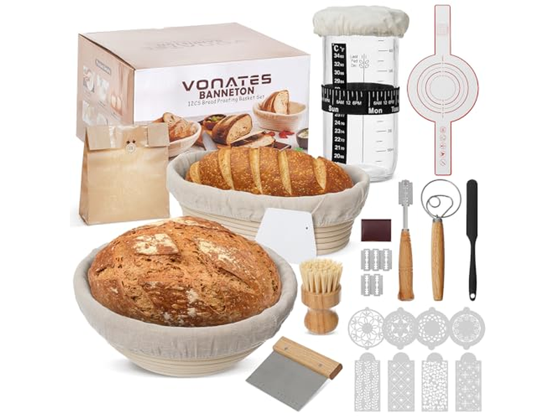 रतन रोटी टोकरी कवर ढक्कन और लाइनर खमीर उपकरण प्रूफिंग के साथ