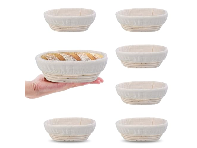 रतन रोटी टोकरी डोम ईस्टर मोल्ड्स के साथ बेकिंग प्रूफिंग गोल और अंडाकार के लिए