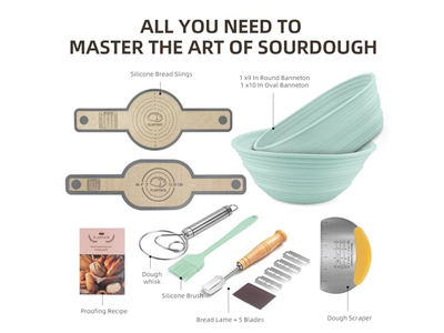 रिंग बैनटन रोटी प्रूफिंग टोकरी विभिन्न डिजाइन एक इको 15 इंच किट का उपयोग करके