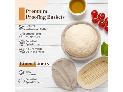 उसी दिन डिलीवरी उपहार टोकरियां सिलिकॉन रोटी खमीर टोकरी सेट