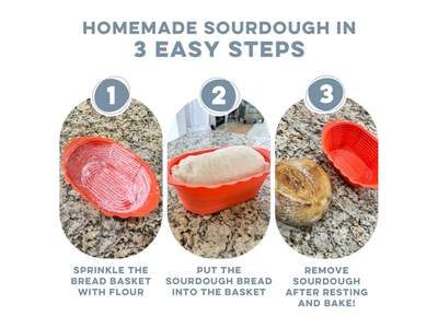 सिलिकॉन रोटी बेकिंग टोकरी सॉरडो उपहार टोकरियां मफिन और कुकी के साथ