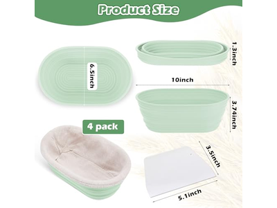 बड़ा अंडाकार टोकरी छोटा रोटी मिश्रण कटोरा लकड़ी का आटा-उठाने वाला सॉरडो रोटी प्रूफिंग टोकरी