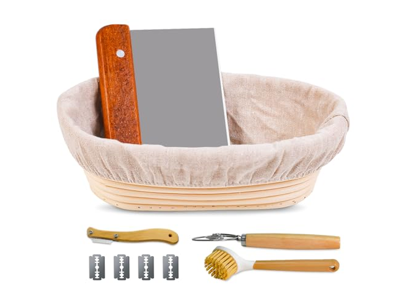 अंडाकार बैनेटन थोक रोटी प्राकृतिक विकर रतन बगेट प्रूफिंग