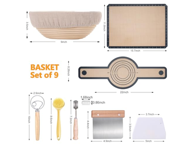 प्रूफिंग बाउल रोटी प्रूफिंग टोकरी हार्ट शेप ब्रेड राउंड राइज़र घर का बना रोटी