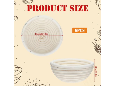 प्रूफिंग ब्रेक टोकरी ओवन बेकिंग धातु टोकरियाँ बड़ी जूट रोटी के लिए